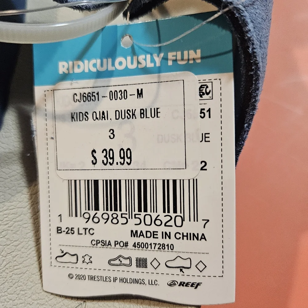 Reef Kids Ojai Sandal: BLUE/GRAY: NEW WITH TAGS: SIZE 3